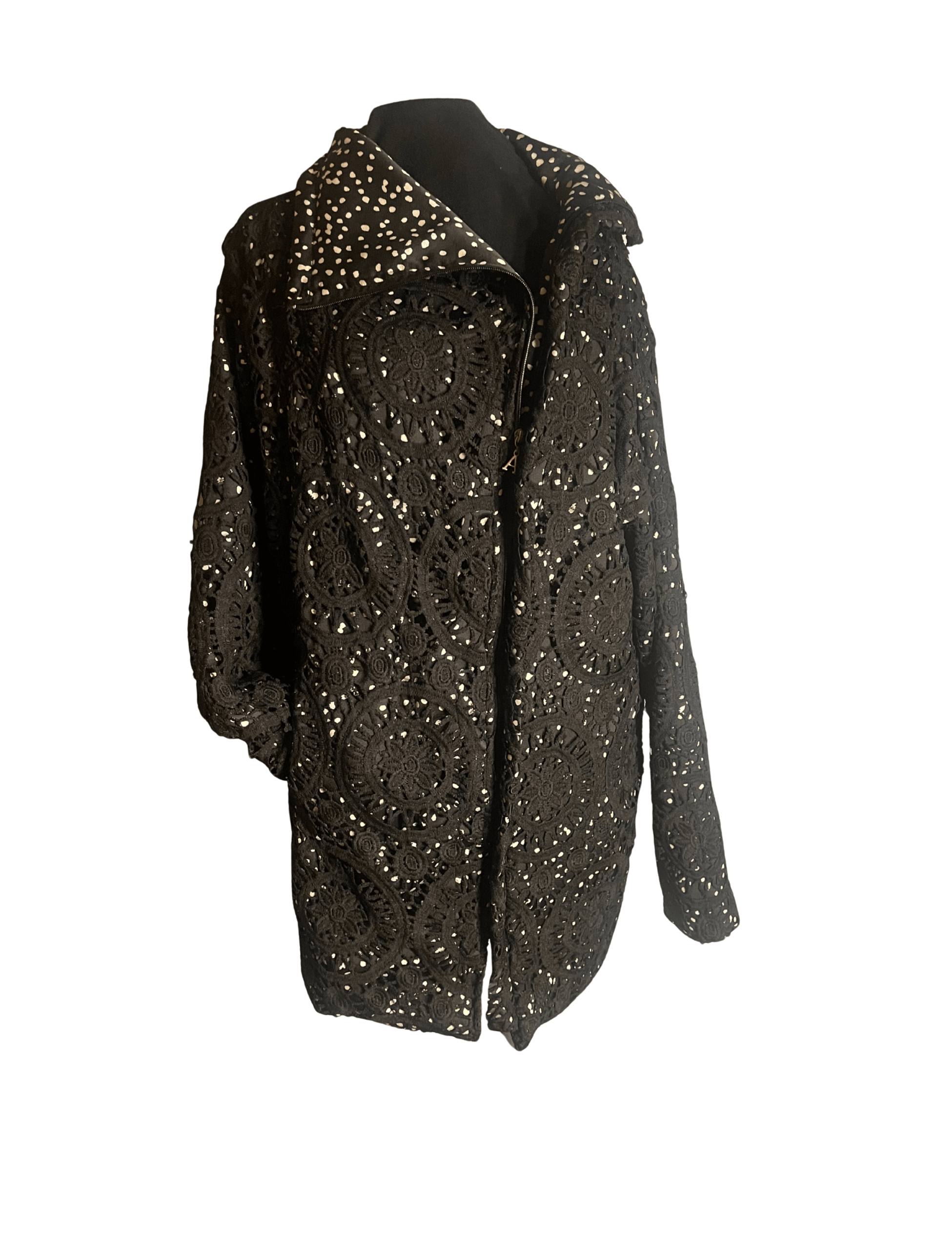 Coolstyle black Spitze getupft Jacke – Unisex L