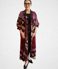 Kimono cotton mauretanie dark violet