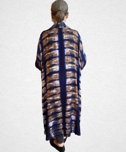 Alternative view of Kimono cotton mauretanie blue