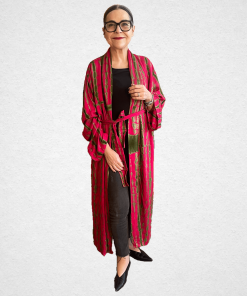 Kimono cotton mauretanie deep red