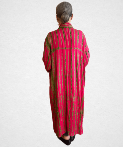 Alternative view of Kimono cotton mauretanie deep red