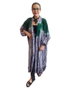 Kimono cotton mauretanie blue meets green