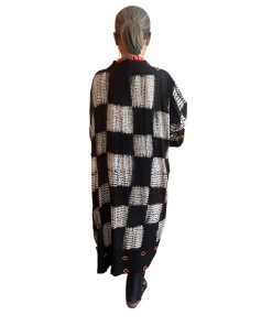 Alternative view of Kimono cotton mauretanie black orange dots
