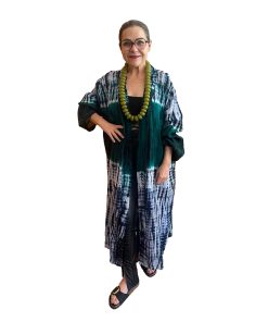 Kimono cotton mauretanie blue green