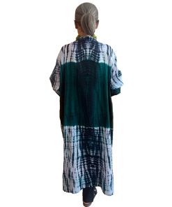 Alternative view of Kimono cotton mauretanie blue meets green