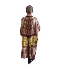 Alternative view of Kimono cotton mauretanie light brown yellow